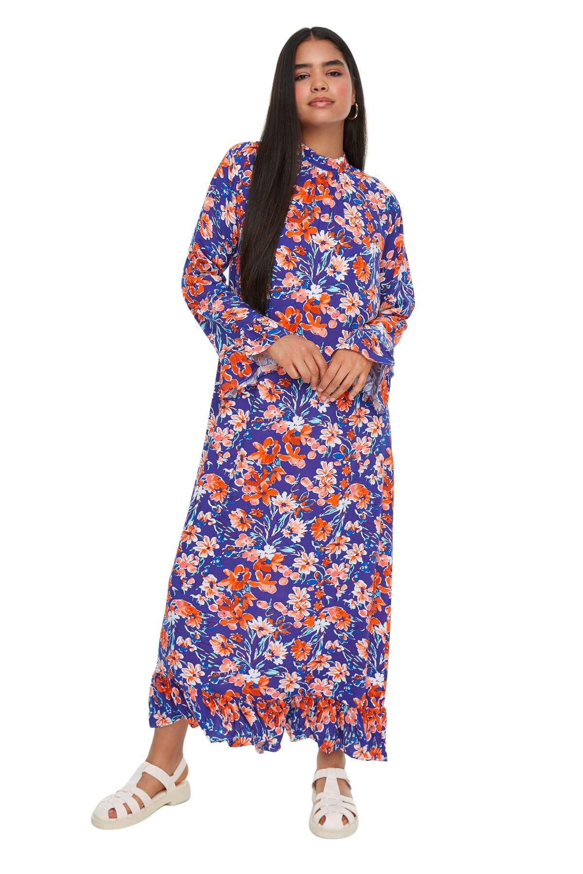 Trendyol Women Modest Maxi Basic Regular Woven Modest Dresses Purple