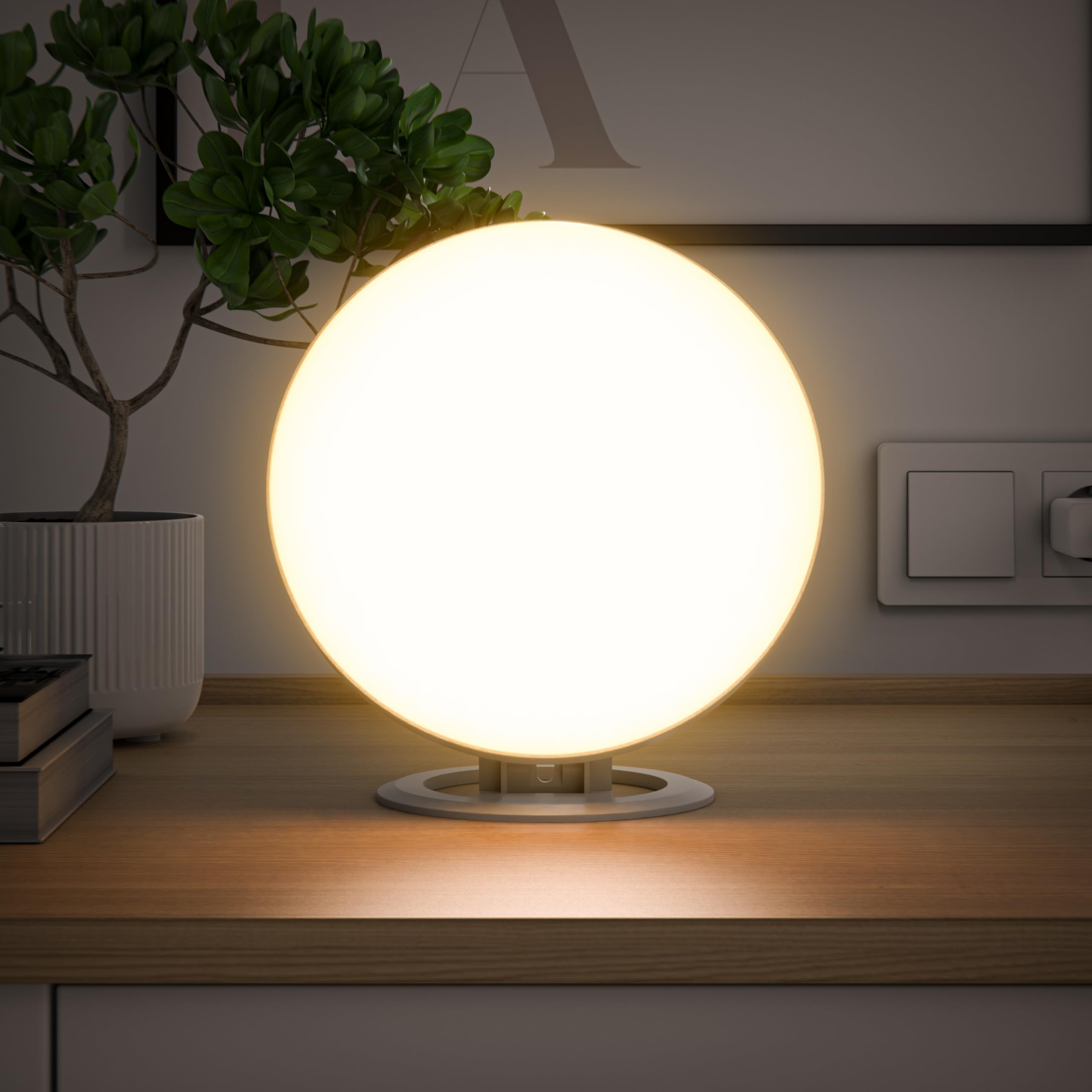 CSL - Tageslichtlampe dimmbar – Simulation von Tageslicht - LED Lichttherapie – Tageslichtleuchte - flimmer- und UV-freie LED-Technologie – 3 Lichttemperaturen - bis zu 39.000 LUX