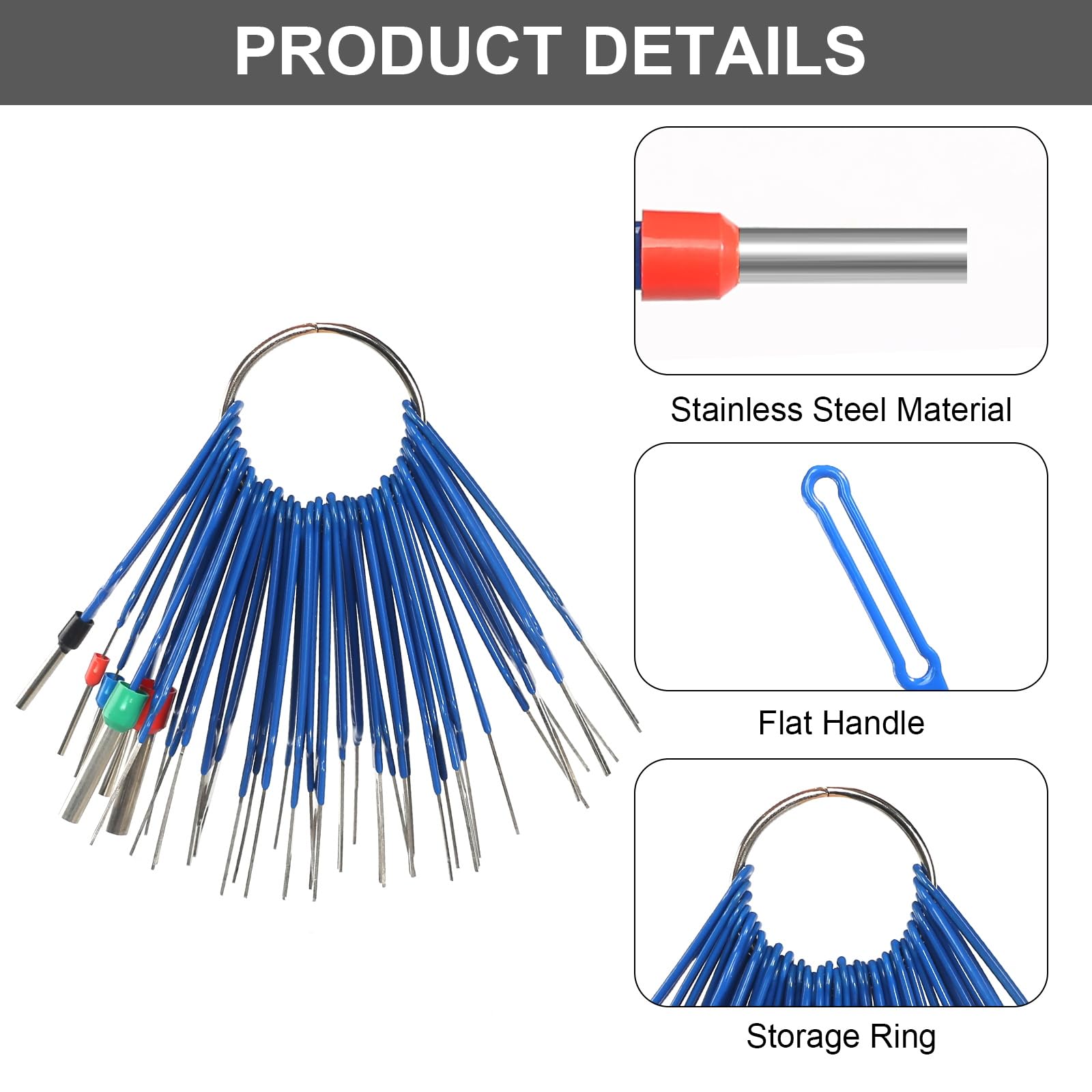 Kit Strumenti Rimozione Terminali Deutsch - Per Cablaggio Auto E Macchine Agricole - 3 Misure - Foto 3