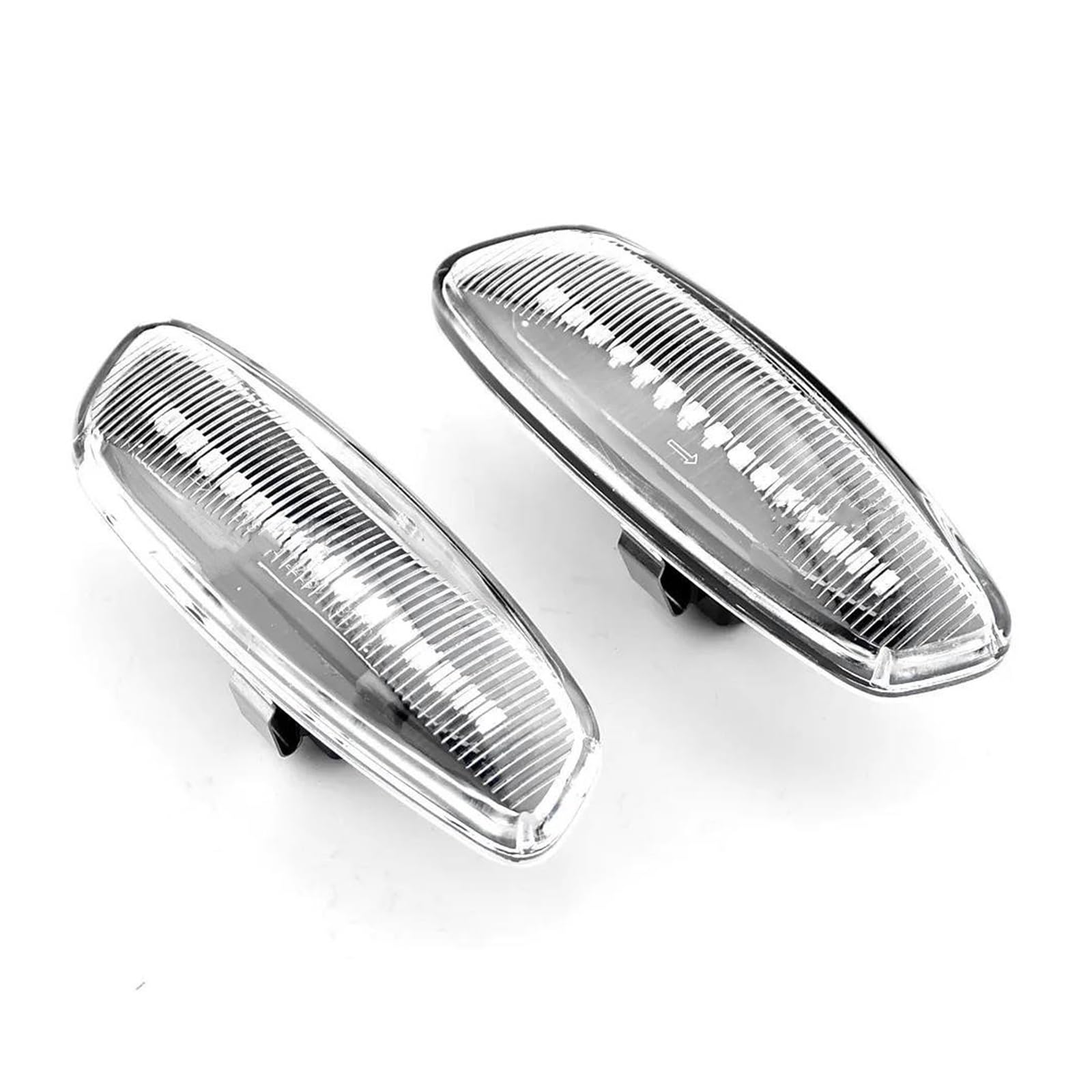 Mirror Indicator Light Feu De Position Latéral Pour Peugeot 207 308 3008 5008, Clignotant Dynamique LED Lampe Garde-boue Clignotant De Rétroviseur(Crystal)