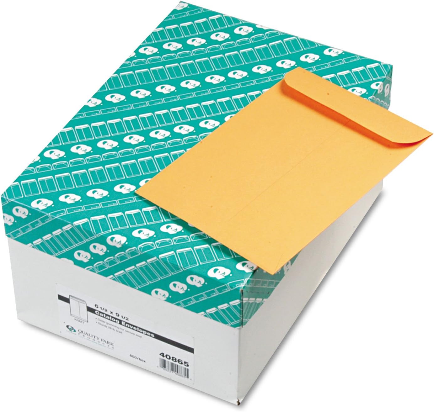 Quality Park Heavyweight Catalog Envelopes, Gummed, Brown