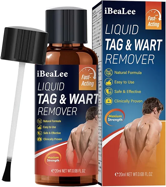 YUEJOIKL Wart Remover, Maximum Strength Skin Tag Remover Liquid with 12% Salicylic Acid, Fast Acting Wart Removal for Common & Plantar Warts, Natural Formula for All Skin Types-K05