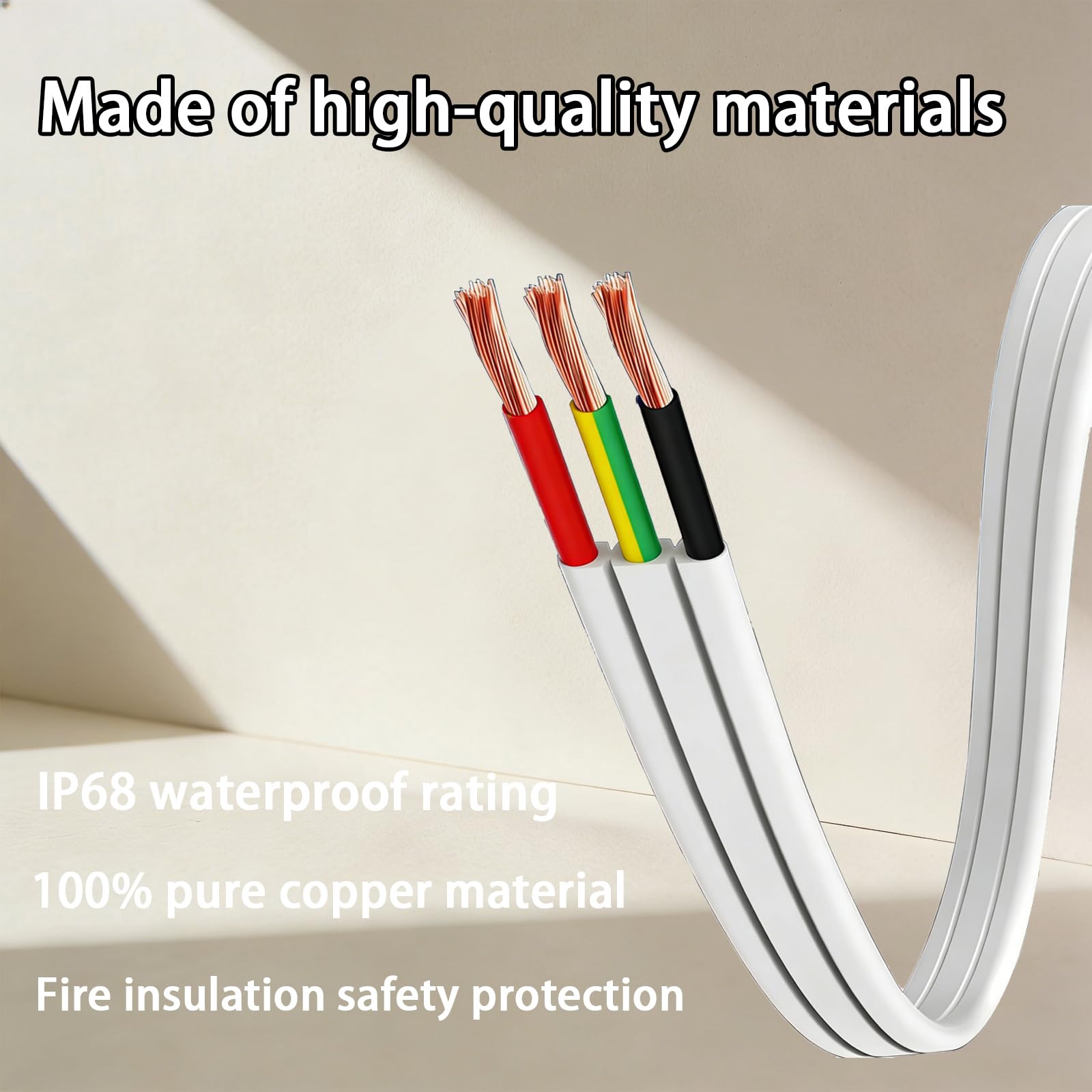 Línea de extensión impermeable IP68 de 1 separador macho y 2 hembra en forma de Y utilizado para lámpara permanente al aire libre de Govee es compatible con el separador en forma de Y Govee H705A