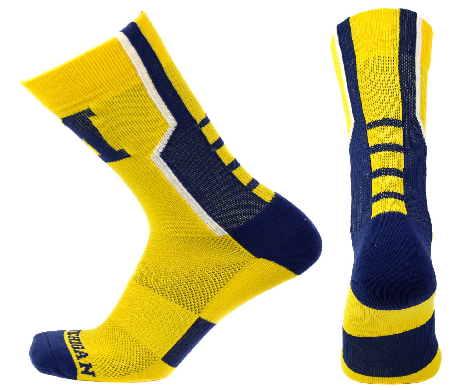 donegal bay NCAA Michigan Wolverines Maize Sport Socks, Yellow, One Size