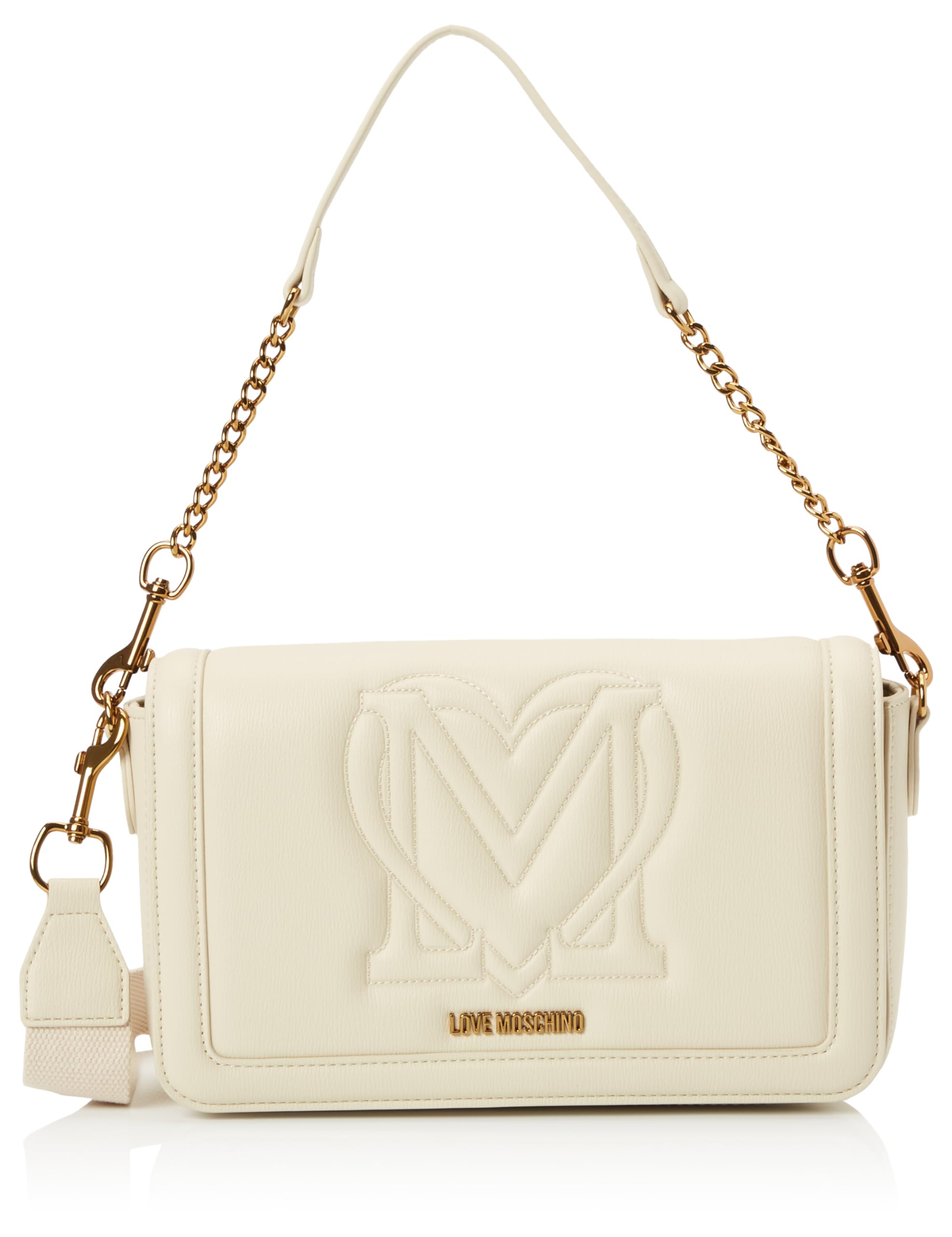 Love Moschino JC4323PP0IKR0110, Women's Shoulder Bag, Ivory, ivory (ral 1013), 27X15X9