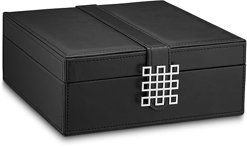 Miniatura 5 de Caja organizadora clásica con 50 compartimientos para joyería para aretes anillos brazaletes o collares