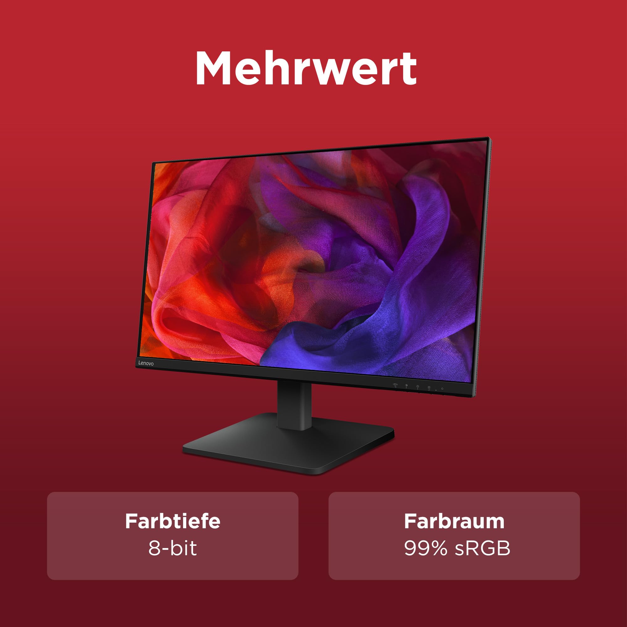 Lenovo L27qe 27" QHD WLED Monitor 2560x1440 100 Hz IPS HDMI DisplayPort TÜV Eye Comfort