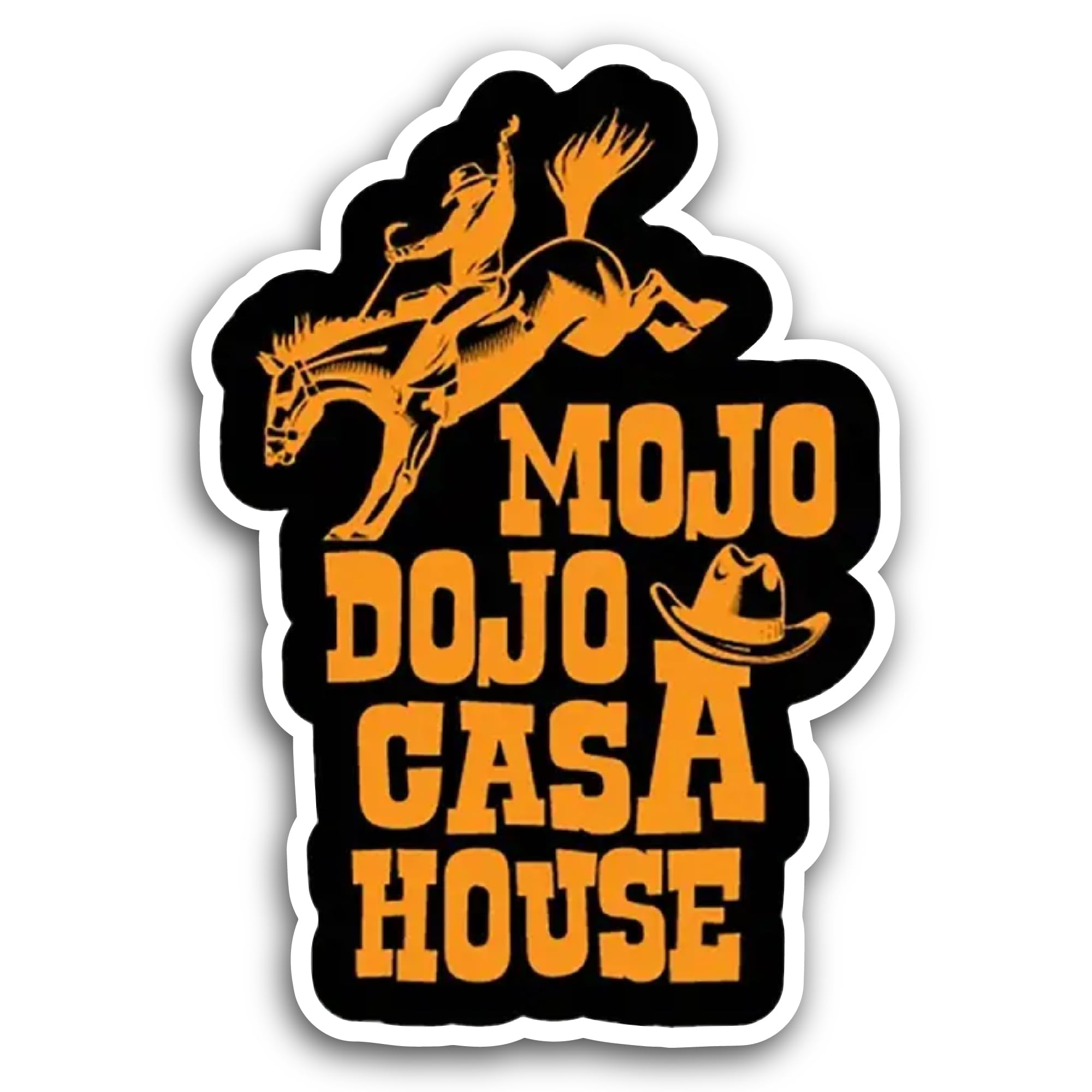 2 (Pieces) 3" and 5" Mojo Dojo Casa House Sticker, Waterproof Vinyl Decals for Many Purpose Like Cars, Trucks, Laptops, Phones, Windows and More
