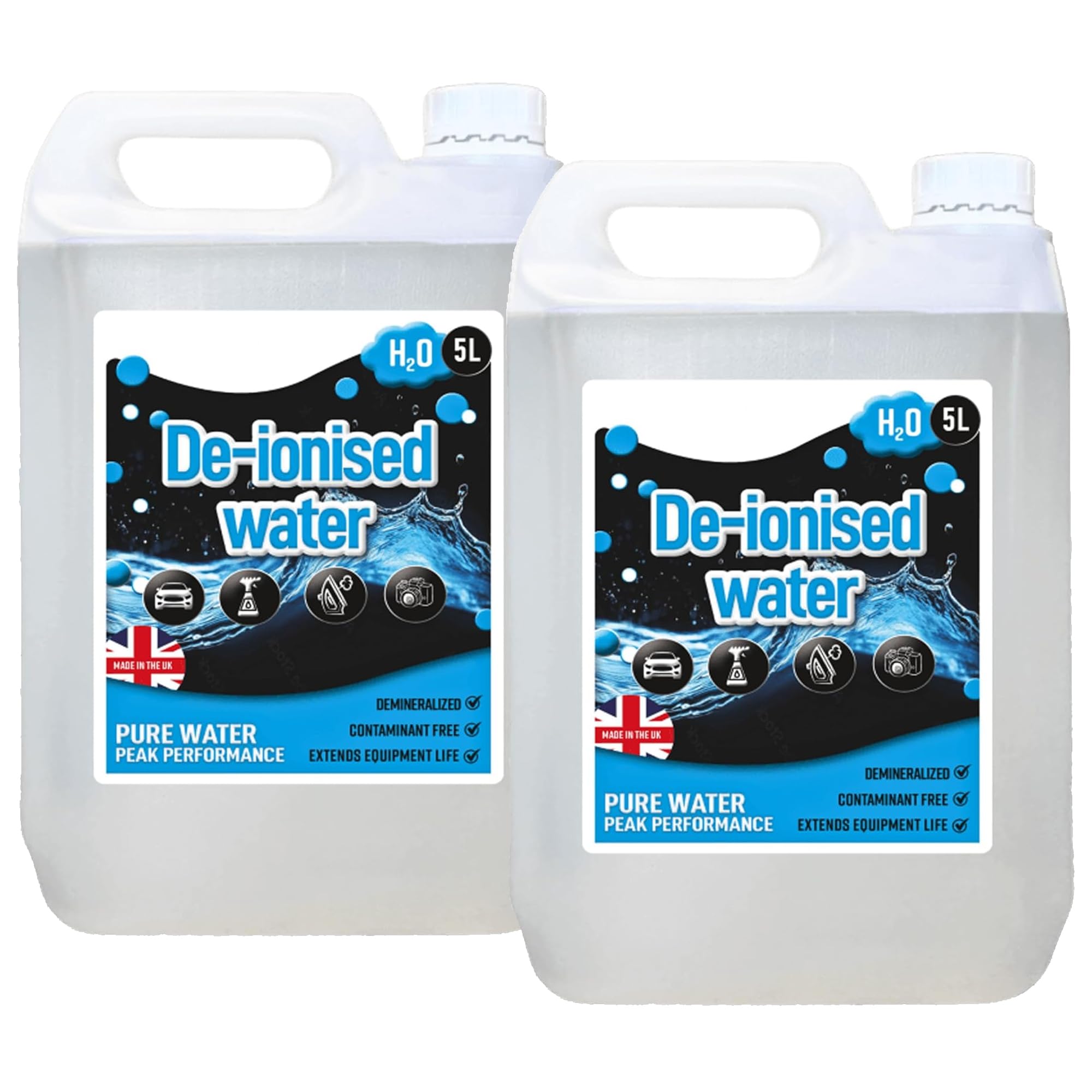 STORM TRADING GROUP Deionised Water 10L For Steam Irons, Car Batteries, Windscreen Fluid & Antifreeze Demineralised Water, Reduces Limescale Deposits & Water Stains - 2