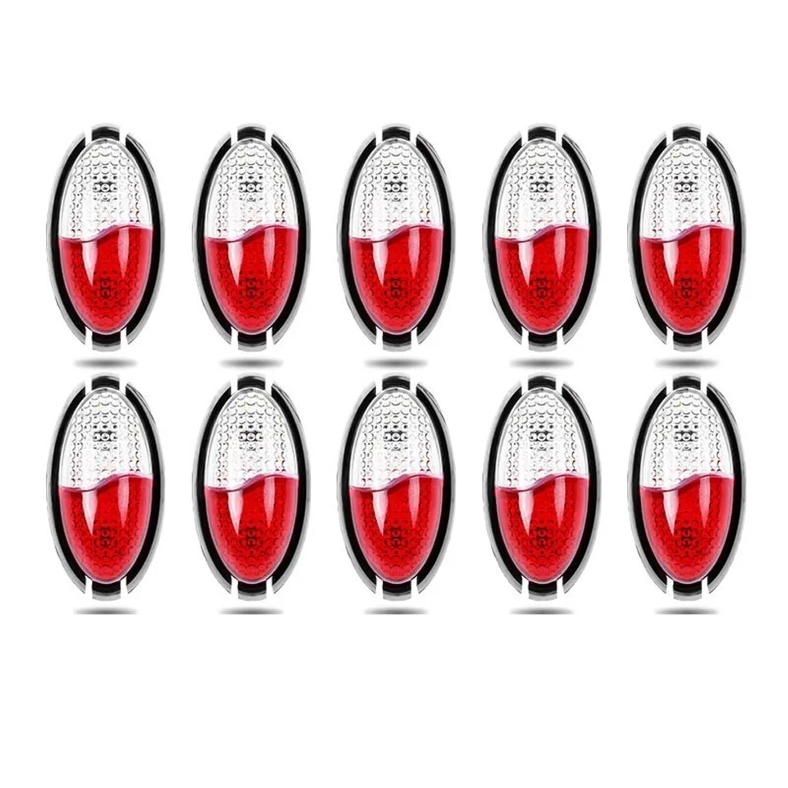 Luces Traseras Luces LED Posición Lateral Indicadores Luz Señal Freno Luz Trasera De Advertencia para Remolque Camión Luces Gálibo 12 V 24 V Faro Trasero(10pieces)