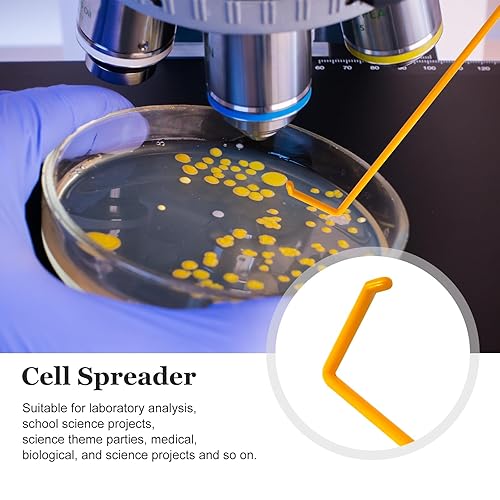 Miniatura 5 de Biologix - Esparcidores de células desechables en forma de L, naranja, esterilización, caja de 500 unidades