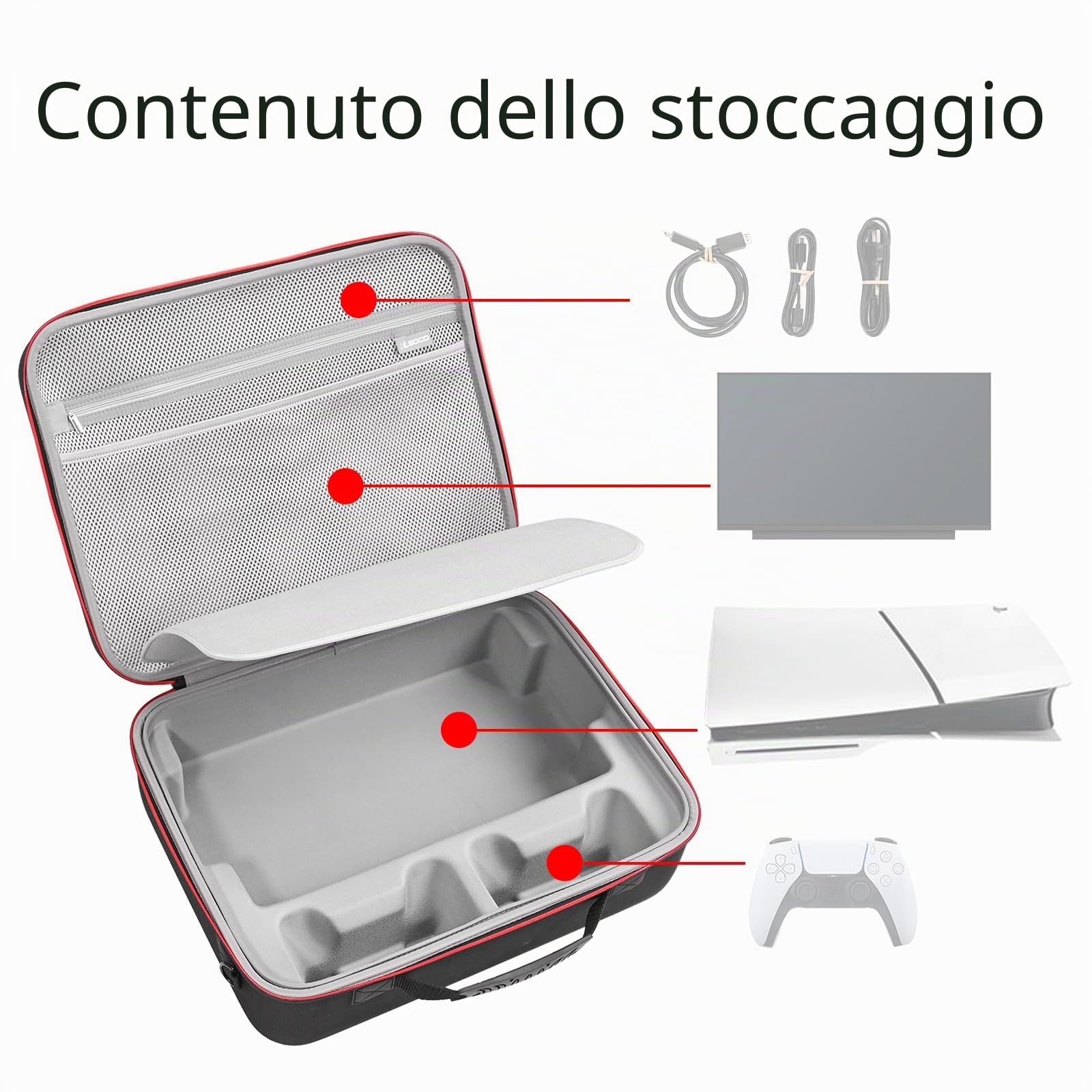 RLSOCO Custodia per Playstation 5 Console Slim/Digital Console Slim