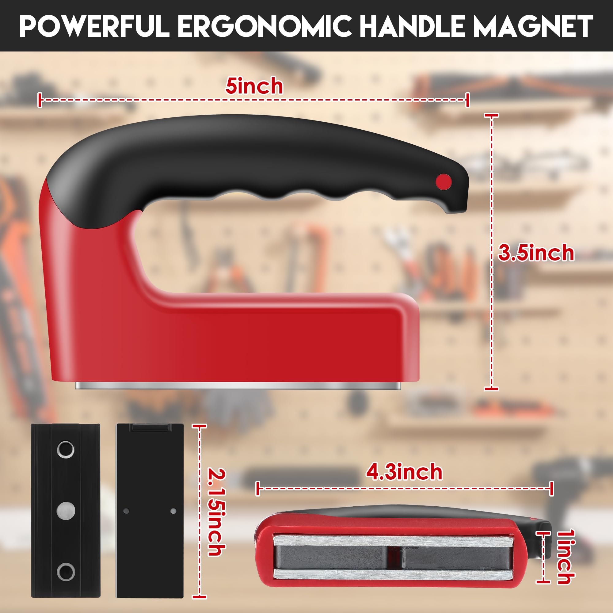 Powerful 100 Lb Magnet with Handle - 2 Pack -2