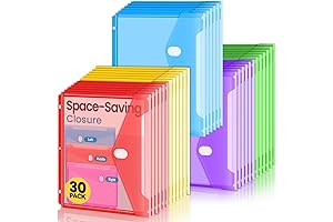 Sooez Bulk Binder Pockets for 3 Ring Binder | High Capacity Binder...