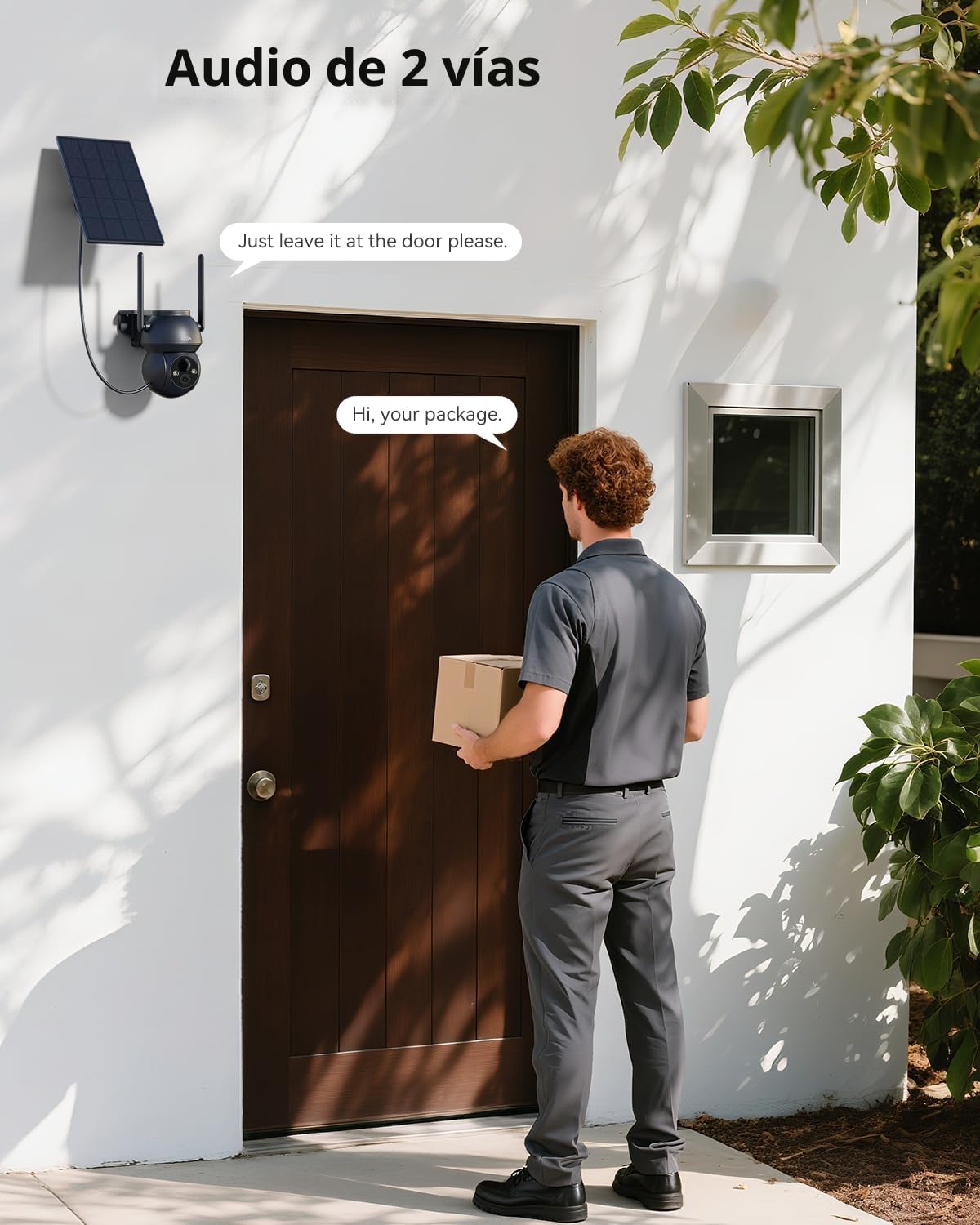 Xega Cámara Vigilancia WiFi Exterior Solar con 5200mAh Batería Recargable | 2K HD Visión Nocturna en Color,Detección Humana PIR Audio Bidireccional Nube/Tarjeta TF WiFi 2,4 GHz IP66
