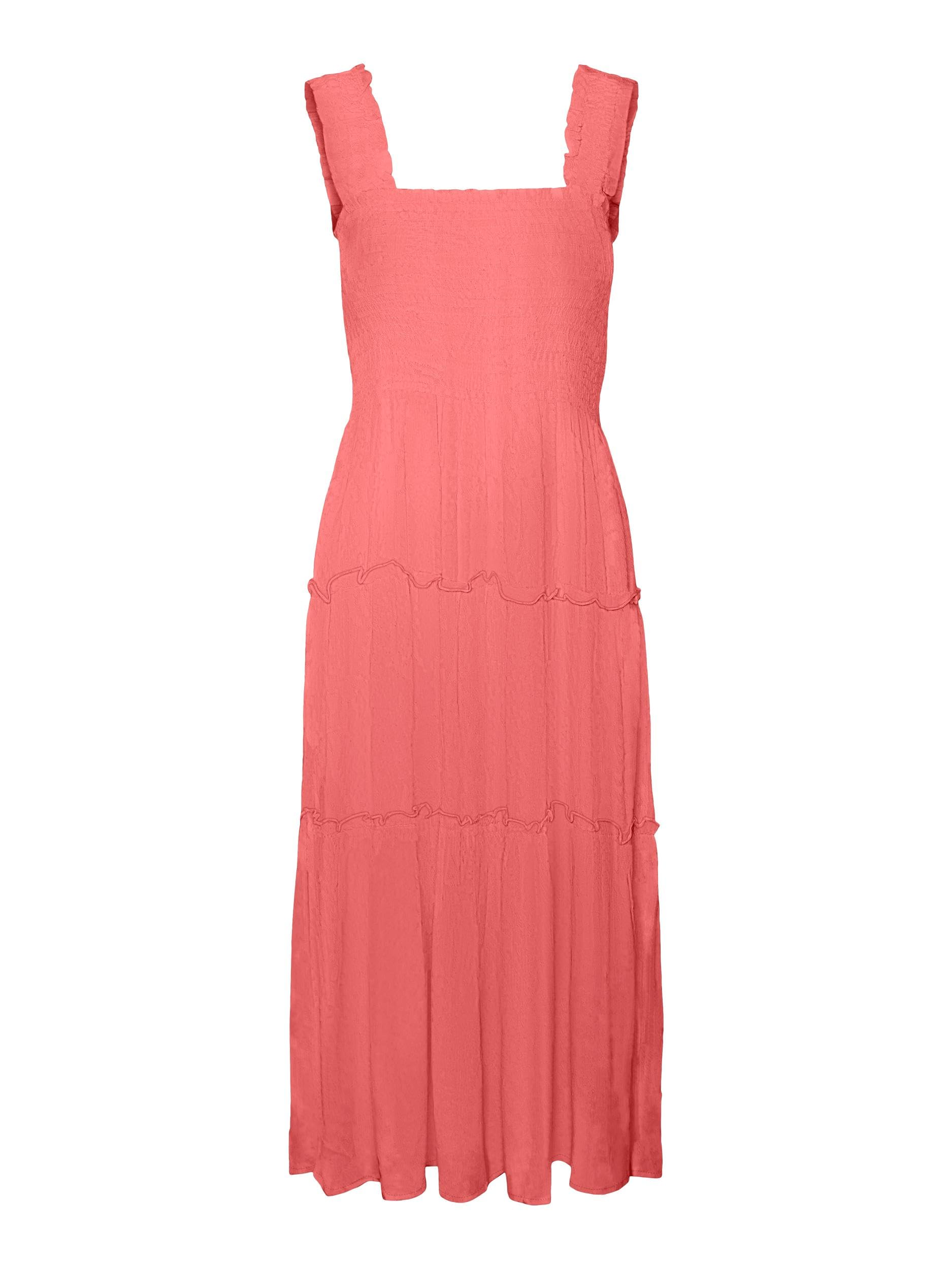 VERO MODA Female Dress VMMENNY Midi Dress, Georgia Peach, L