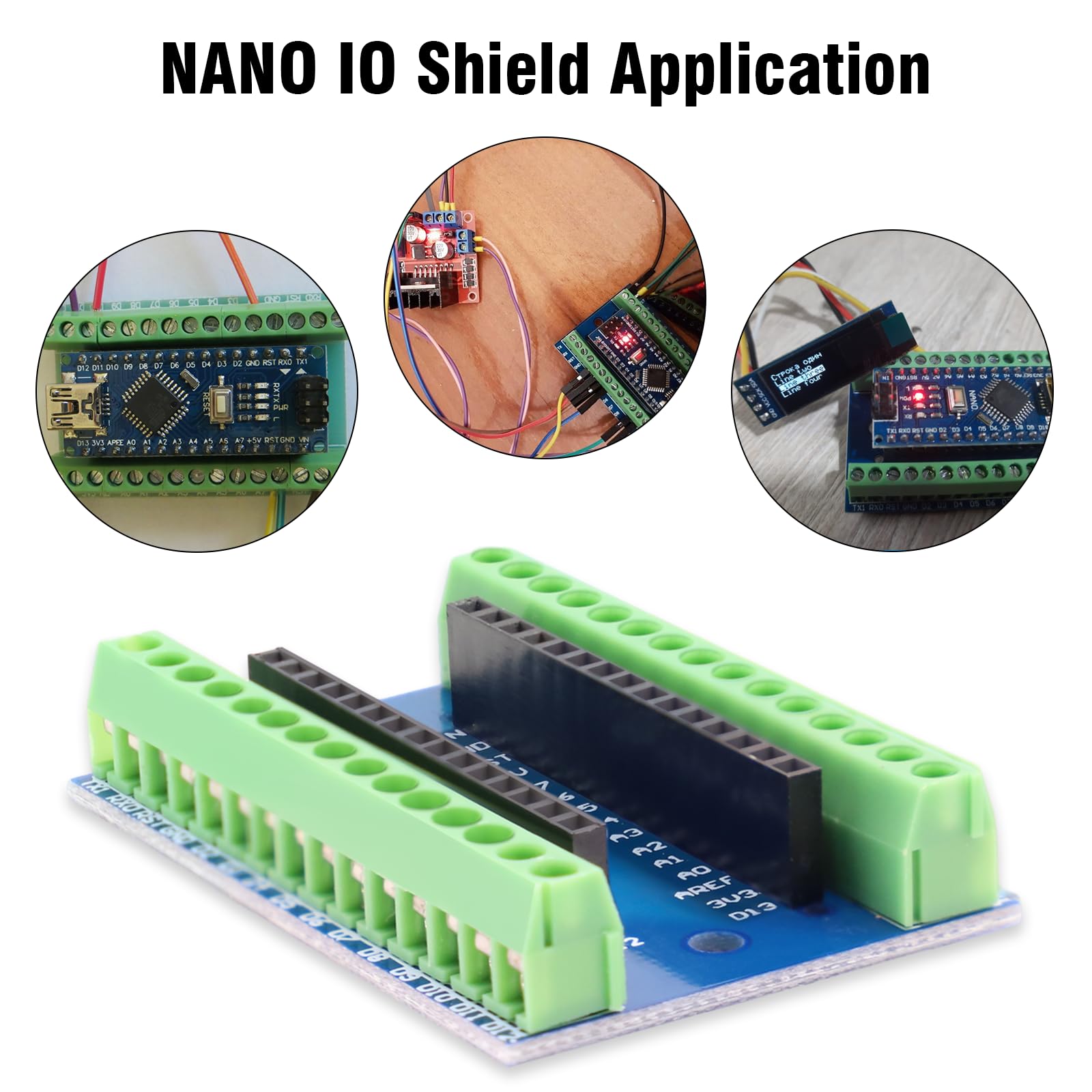 Nano Scheda di Estensione RUIZHI 2 pezzi Scheda di Estensione Adattatore Nano per Piastra con Connettori a Vite compatibile con Arduino