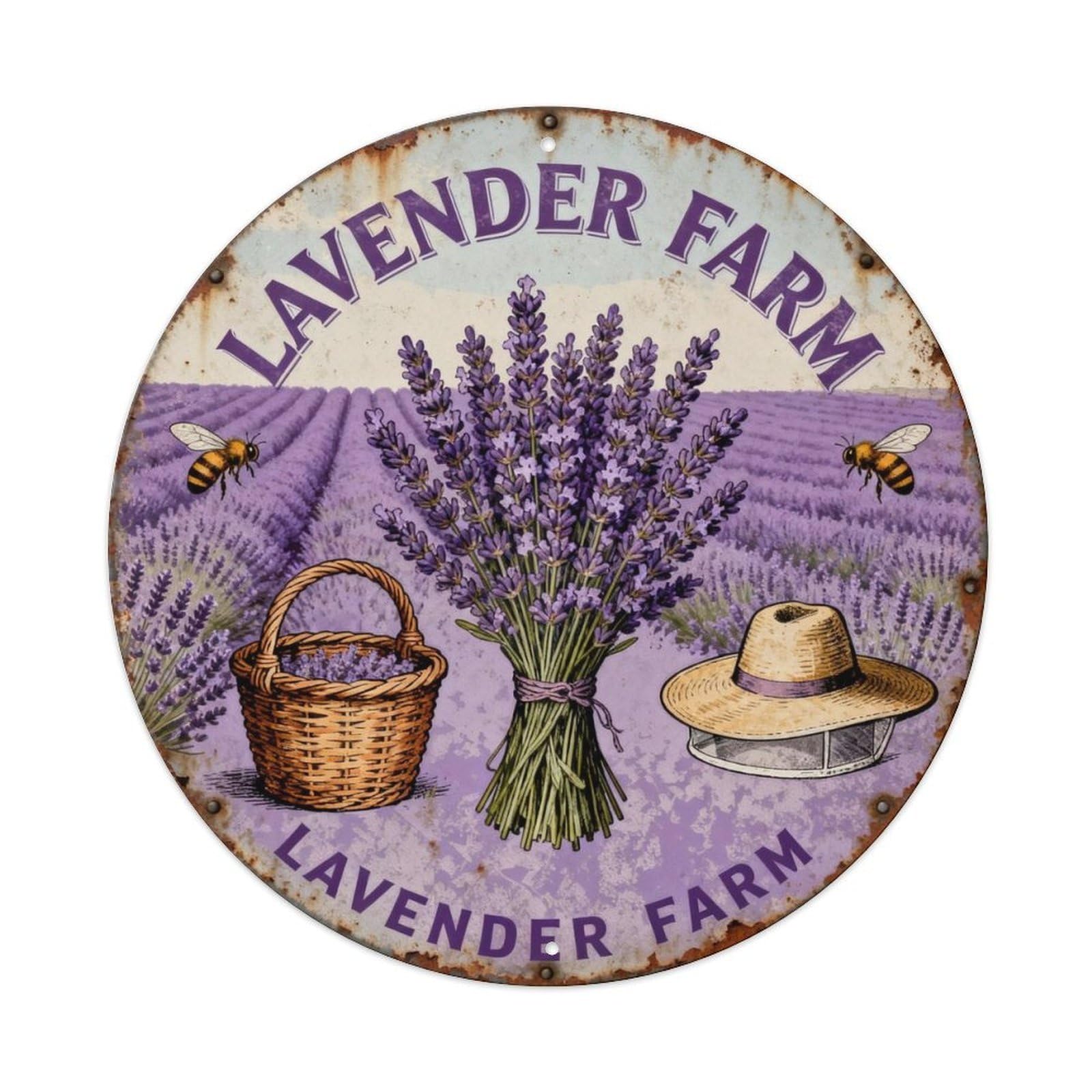 LAVENDER FARM Metal Tin Sign Plaque