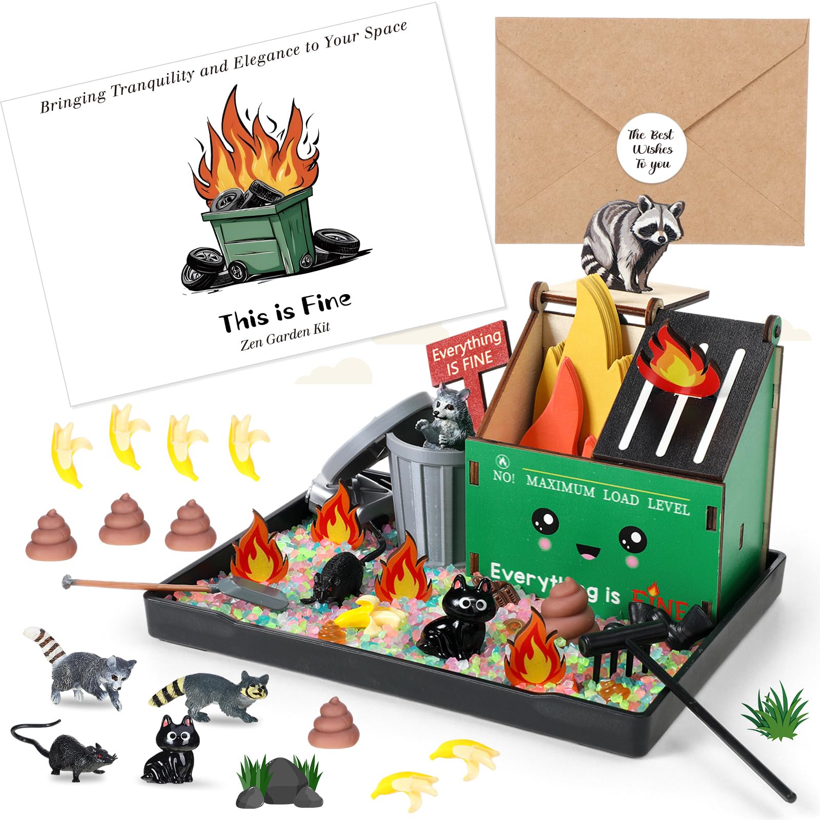 Amazon.com: Dumpster Flame Zen Garden for Desk, Mini Dumpster