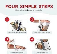 Vista 8 de DASH Safe Slice Mandoline for Vegetables, Meal Prep & More with 30+ Presets & Thickness Adjuster, Midnight Navy