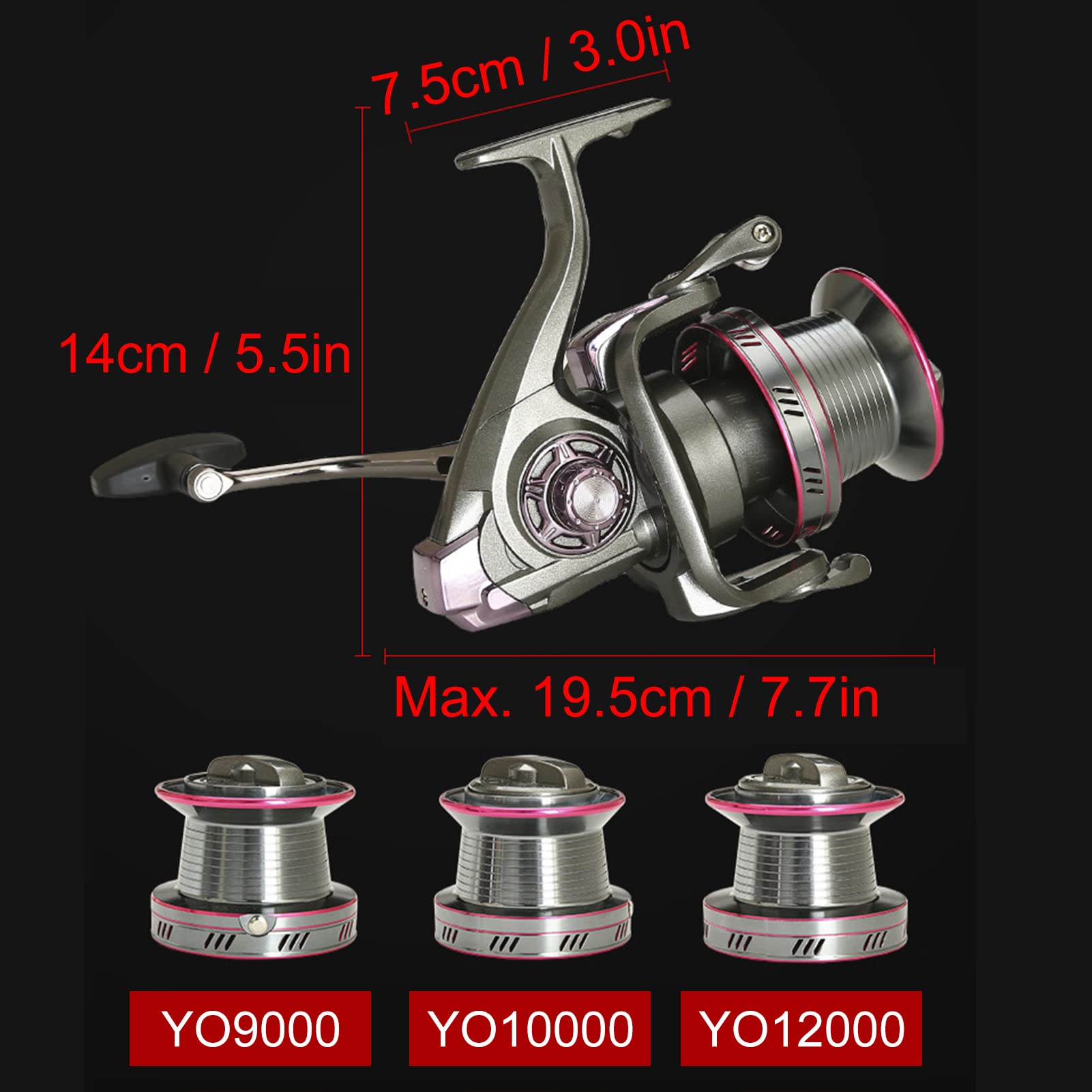 リール LOUJIN Amazon | LOUJIN スピニングフィッシングリール9000-12000シリーズ海