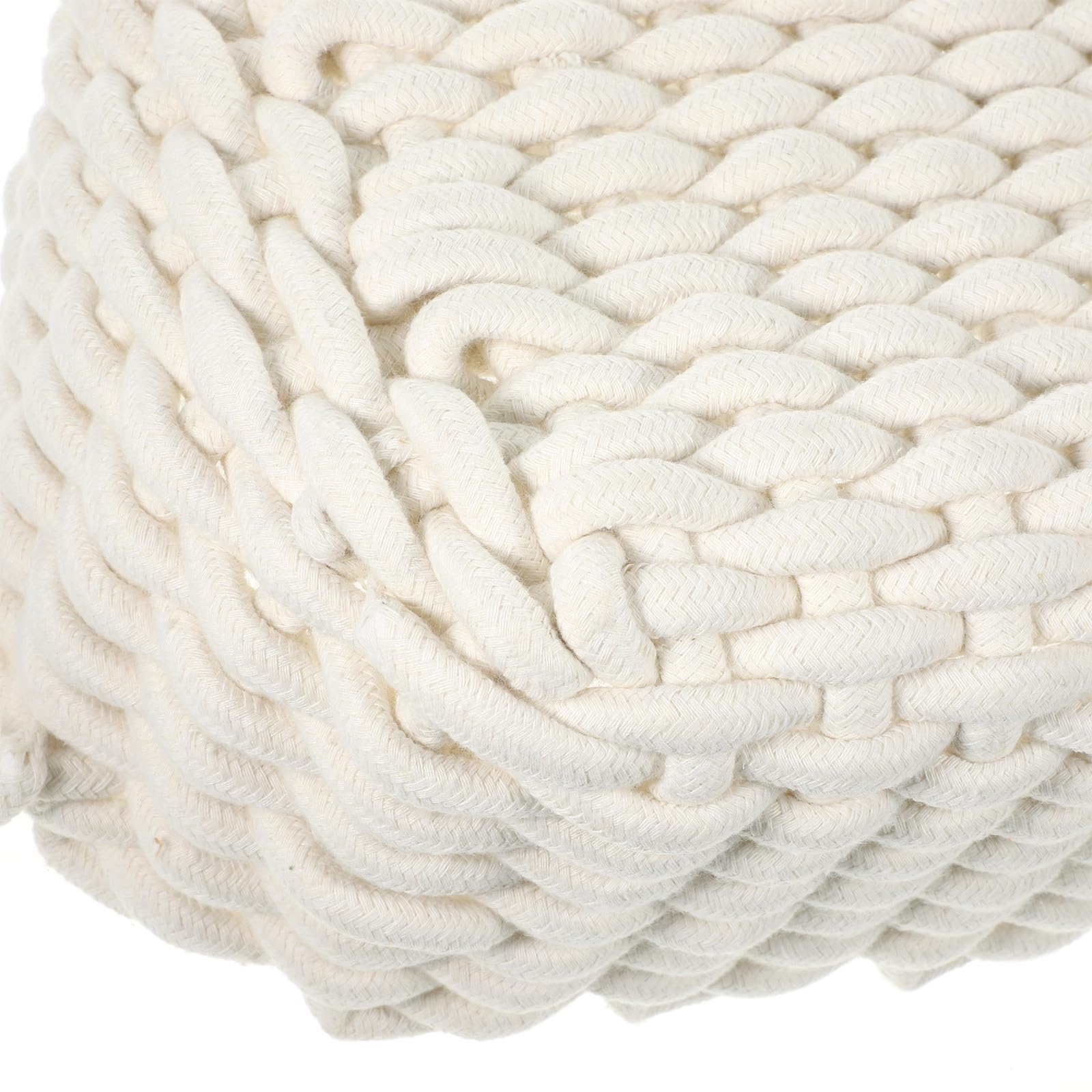 Cesta Textura Cuerda Beige Almacenamiento Tejida de Algodón de Delicada Diseño Simple Organizar y para Ropa y Juguetes Hogar