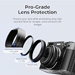 SMALLRIG UV Filter with Lens Hood Kit for FUJIFILM X100VI / X100V, UV Filter with 99% Light Transmission, Anti-Flare & Anti-Ghosting, Lens Hood in Aluminum Alloy, Black - 5850