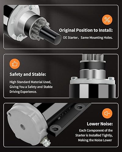 Miniatura 3 de OCPTY Nuevo arrancador apto para Omc Johnson Evinrude Marine 50 60 65 70 75Hp 386657 585050 585197 586281 Sm02610 Sm10629 Sm17996 Sm57048 Smh12B41