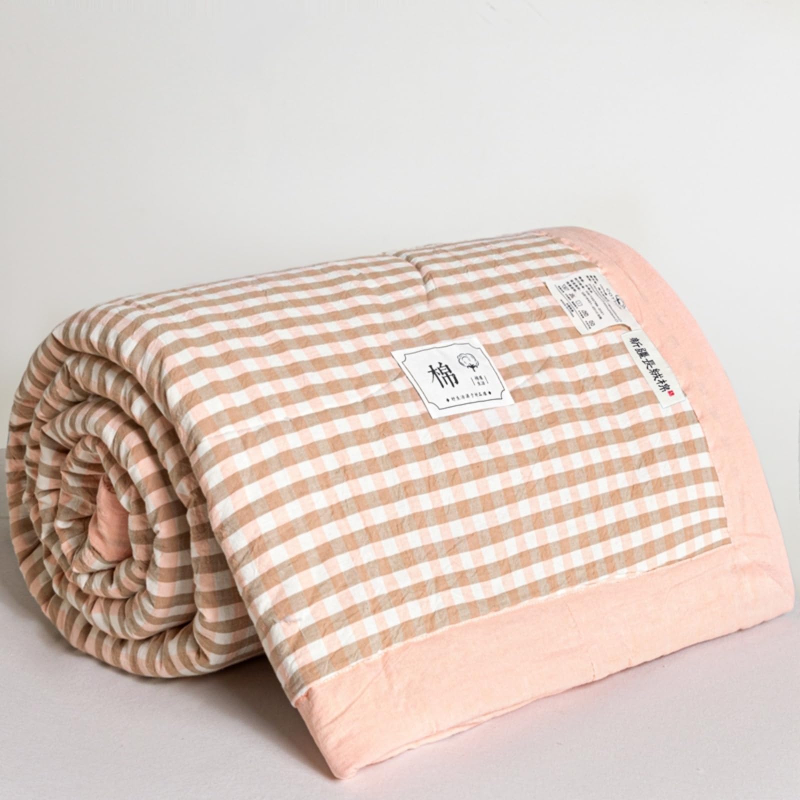 Odot Coverless Duvet 4.5 Tog for Single Double King Size, Summer Coverless Duvet 250 Count No Cover Needed Lightweight Breathable Soft Cosy Cold Quilt Blanket (Check 2,200x230cm)