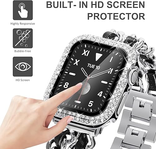 Miniatura 58 de KADES - Funda protectora brillante compatible con Apple Watch Series SE, SE 2022, 6, 5 y 4 de 44 mm, con protector de pantalla incorporado