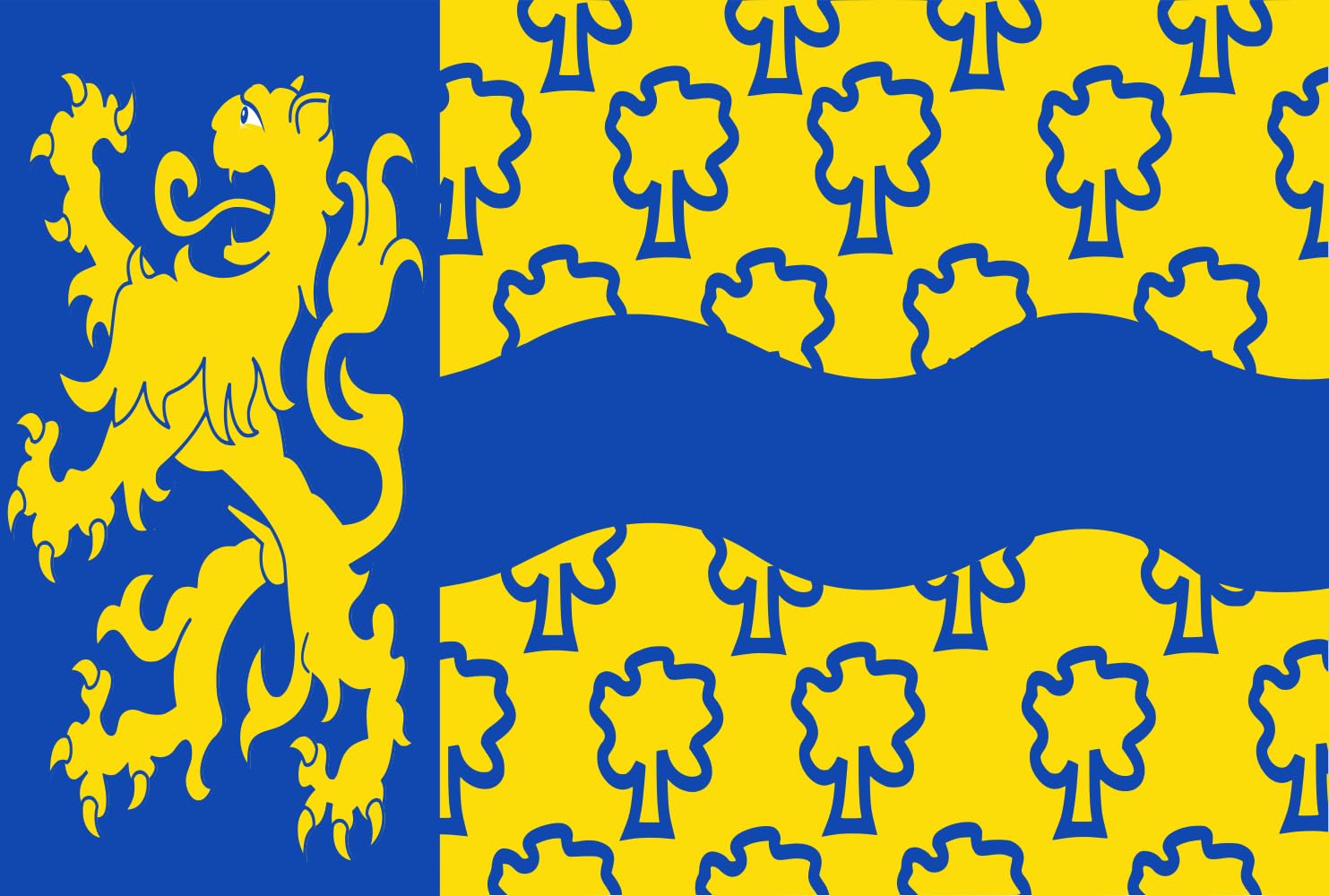 Vlag Haarlemmerliede en Spaarnwoude 1975 grand pavillon ancien