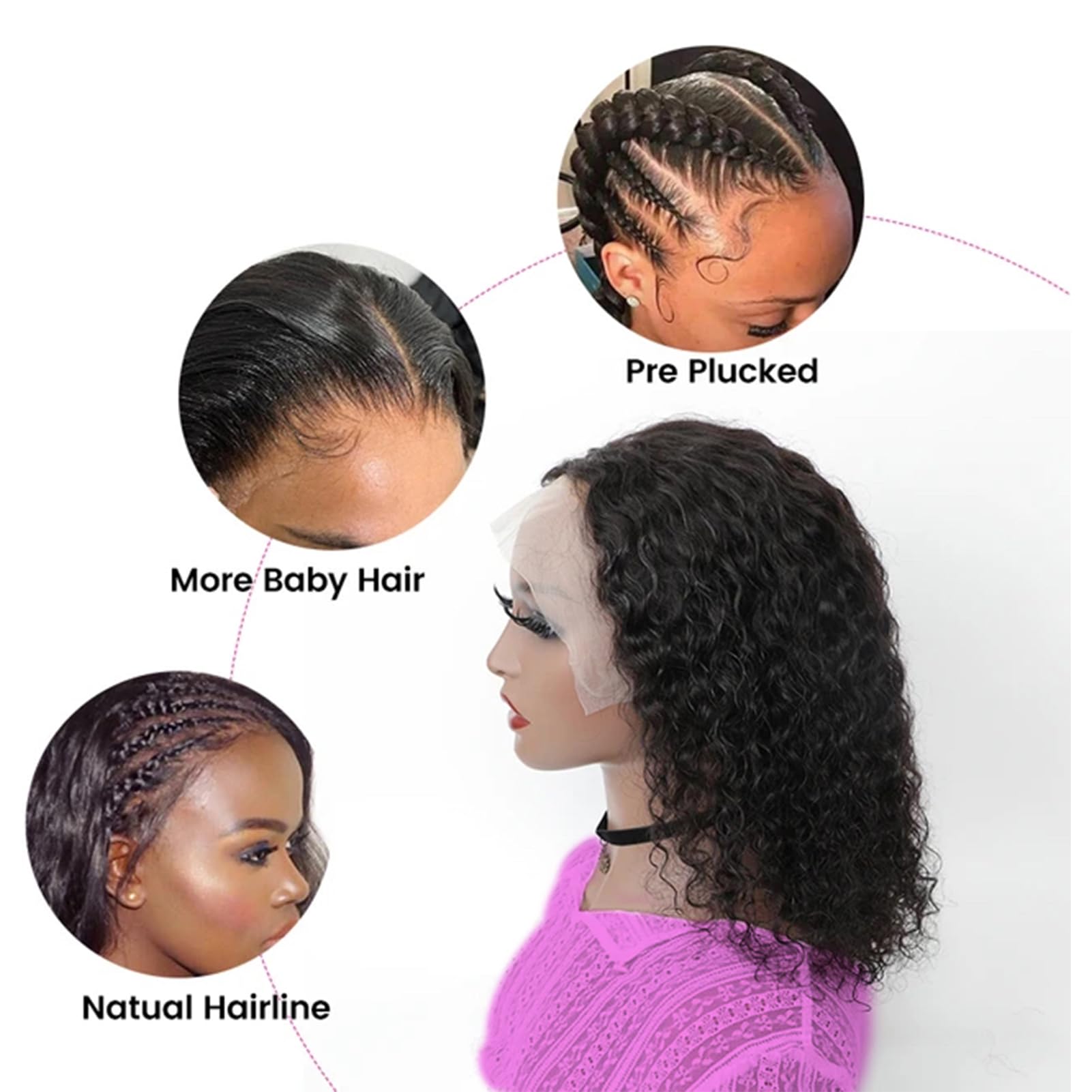 13x4 Lace Front Virgin Human Hair Bob Wig