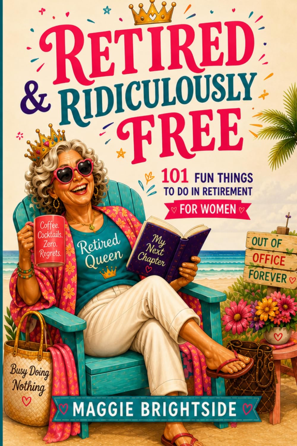 Retired & Ridiculously Free: 101 Fun Things to Do in Retirement for Women. A Funny Retirement Gift Book with Prompts, Quizzes, Bucket List Ideas, and No More Monday Meetings