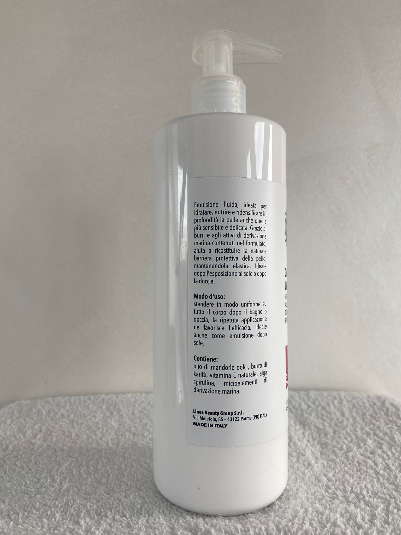 Damarè Latte, latte Corpo idratante intensivo all’Alga spirulina doposole e dopo doccia (500 ml.)