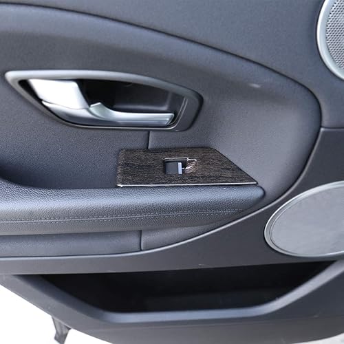 Miniatura 5 de CHEYA Left Drive - Cubierta de botón de elevación de ventana de grano de roble ABS para Range Rover Evoque 2012-2017