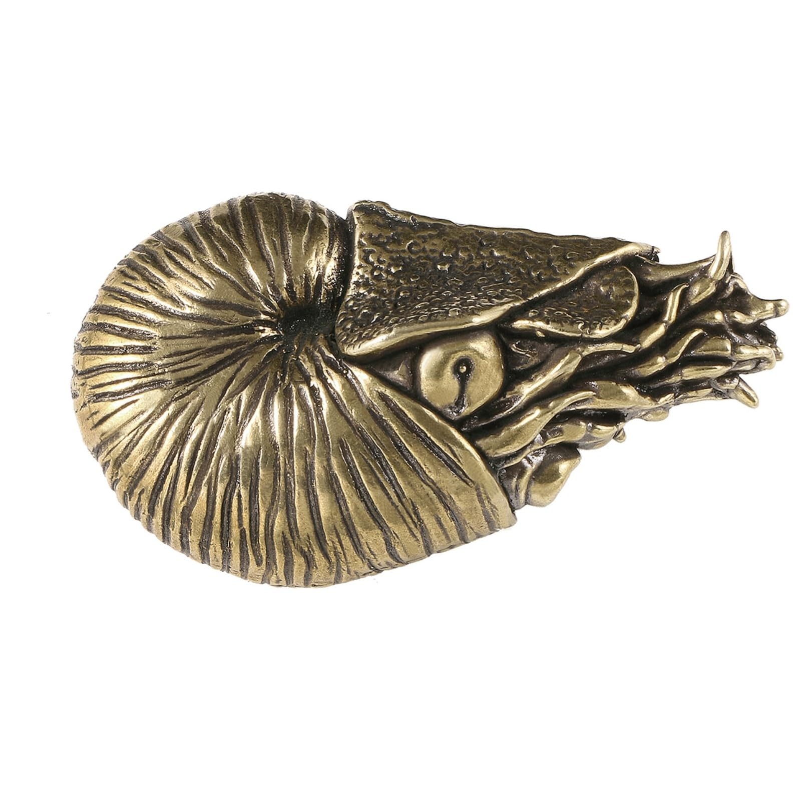 Baoblaze Escultura en Metal Dorado Acabado Cuerpo Pesado Espiral Tallada Adorno Interior para Escritorio Hogar Apta para Regalo