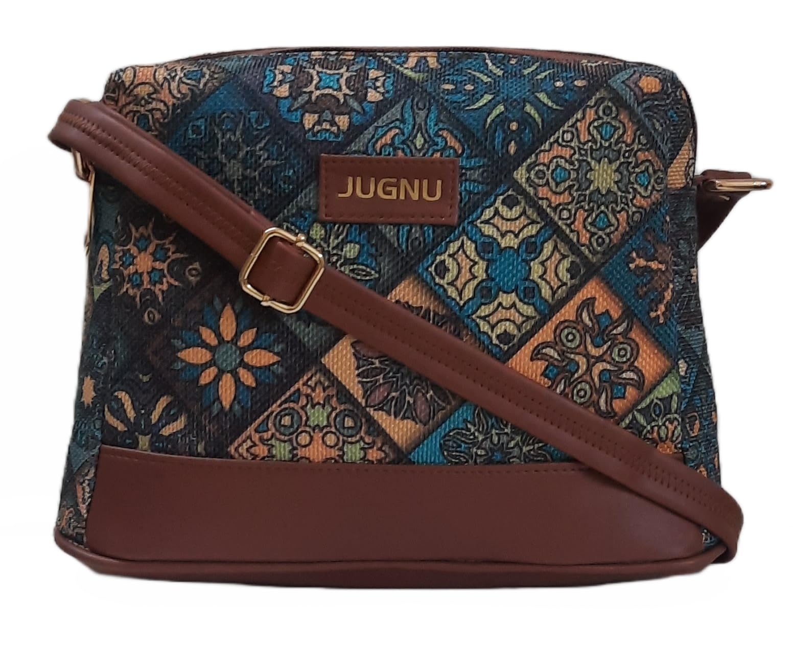 JUGNU Sling Bag For Girl Handicraft Fabric Printed Box Shape Shoulder Crossbody Bag for Everyday Use (Mandala dark) (B0D7D7NJGG) Amazon Price History, Amazon Price Tracker
