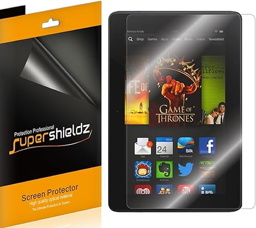 Supershieldz (3 unidades) Diseñado para Fire HDX 8.9 y Kindle Fire HDX 8.9 pulgadas, protector de pantalla antirreflejos y antihuellas dactilares