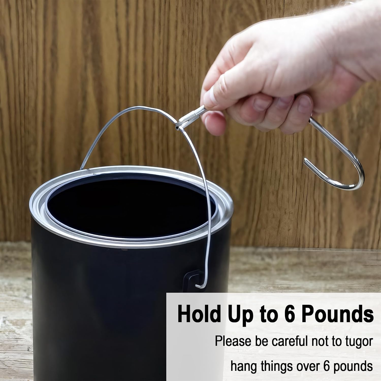 Swivel Paint Can Hook for Ladder 4 Pack | Swivel Pot Hooks compatible with Wall, Ceiling, Garage, Workshop Storage Shelf