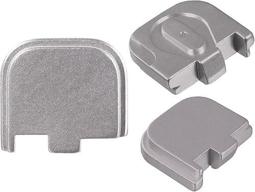 Miniatura 5 de NDZ Performance Placa deslizante trasera para Glock 43 de 43 x 48 de 0.354in, aluminio anodizado grabado con láser en plata, elige diseño