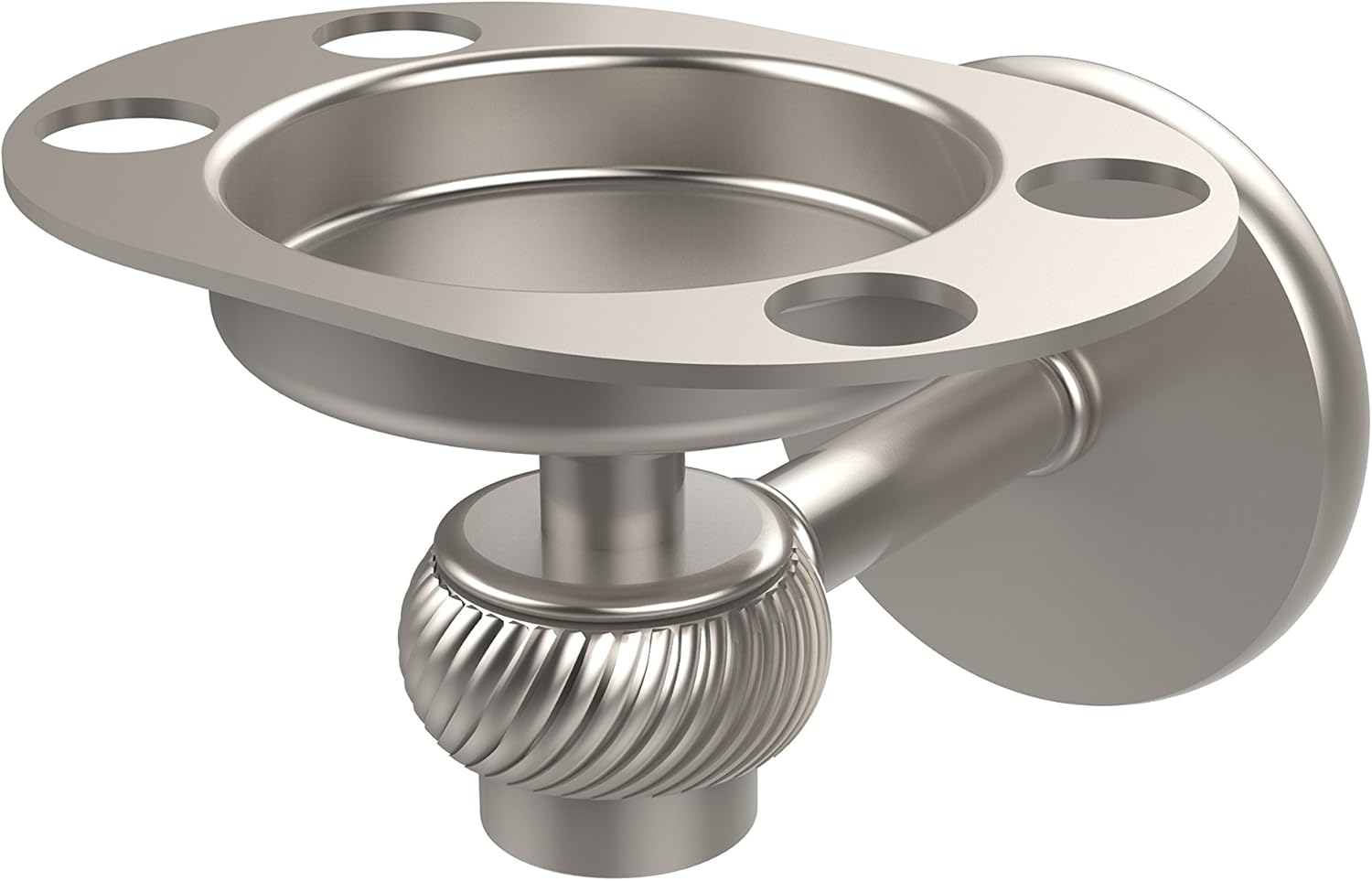Allied latón 7126t-sn satélite Orbit una colección vaso/vaso para cepillos de dientes, níquel satinado