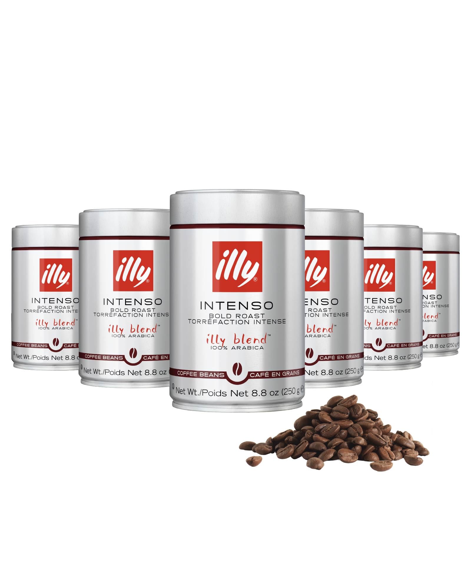 Illy Whole Bean Coffee Case Pack of 6 Dark Roast (8.8oz)