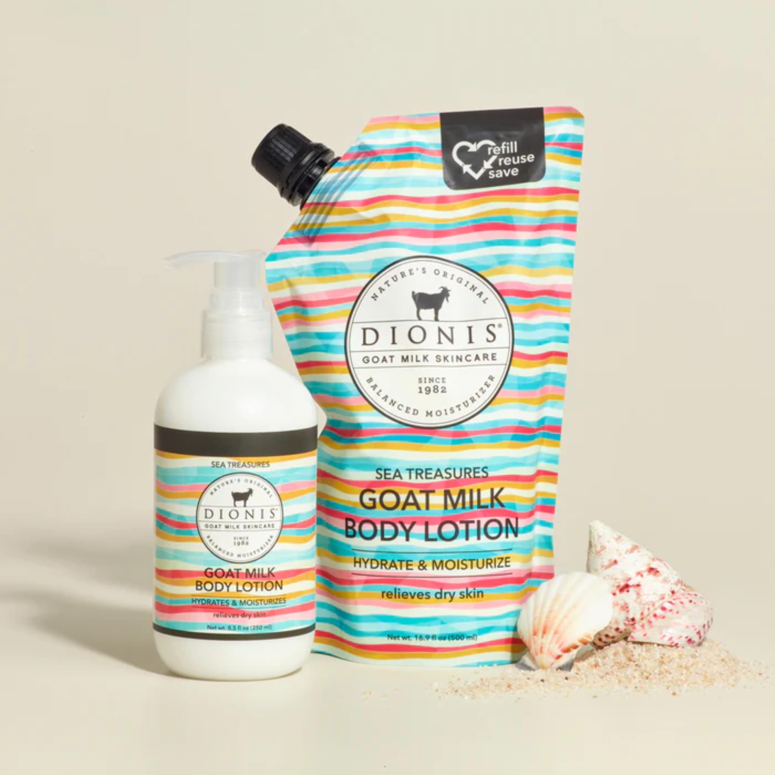 Amazon.com : Dionis Goat Milk Sea Treasures Body Lotion & Refill