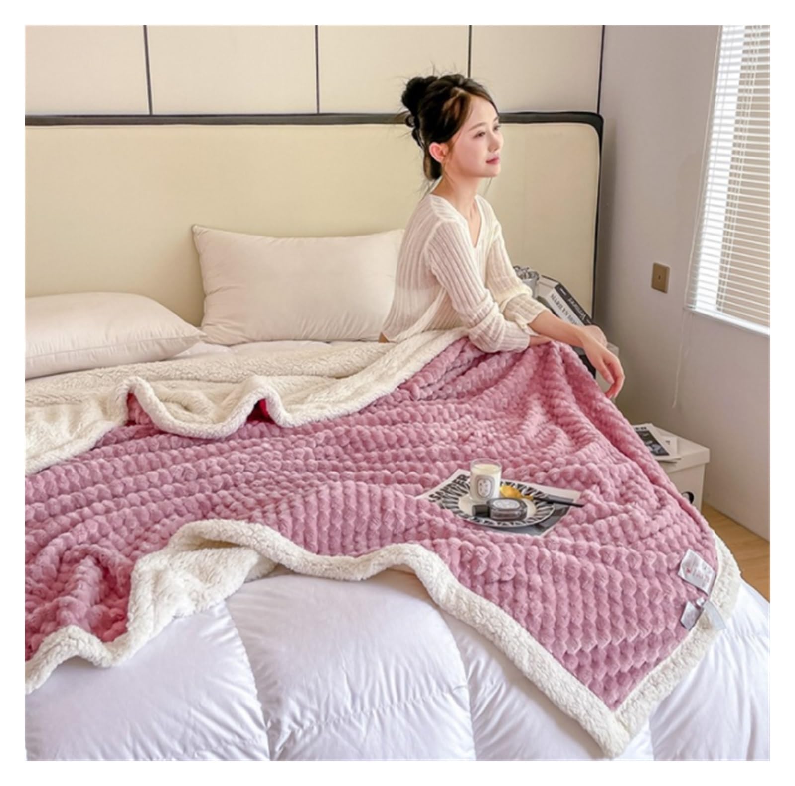 Koce Koc na łóżko Koc Hrow Miękki I Ciepły Lekki Koc Flanelowy Do Całorocznego Użytku Na Kanapie Koc Kocyk (Color : A, Size : 150 * 200cm)