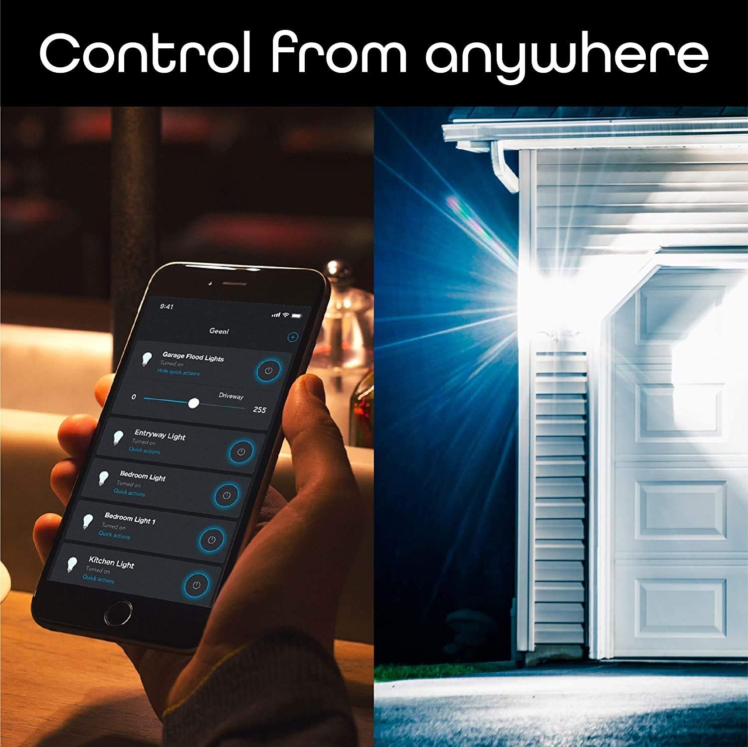 Blасk Frіdау - 80% оƒƒ Geeni LUX Smart Floodlight, White – Outdoor 2700K-6500K Dimmable LED Bulb, E26, PAR38, 11W, 1000 Lumens – No Hub Compatible with Alexa, Google Home, Requires 2.4 GHz Wi-Fi, 2 Pack