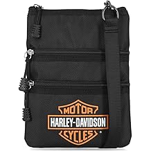 Women's Bar & Shield Nylon Crossbody Bag w/Adjustable Strap