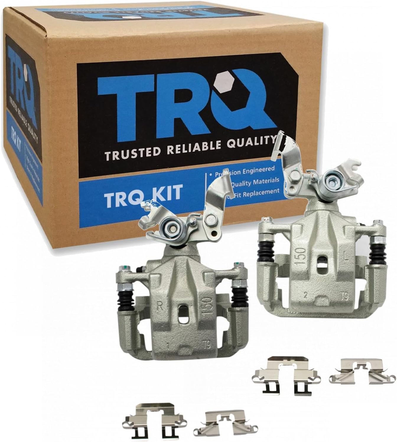 TRQ Rear Brake Caliper Set Compatible with 2006-2012 Ford Fusion 2007-2012 Lincoln MKZ 2006 Zephyr 2006-2013 Mazda 6 2006-2011 Mercury Milan