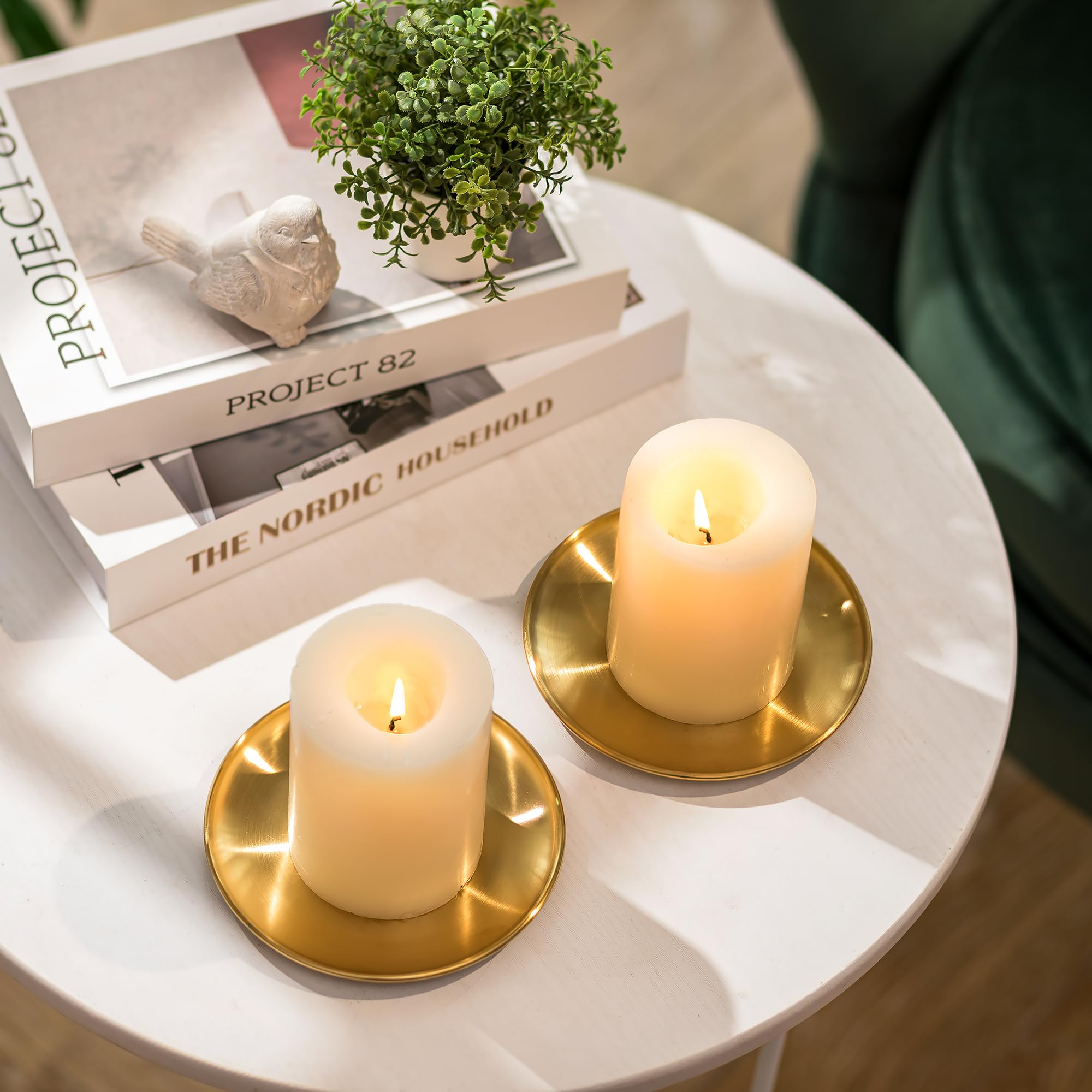 Amazon.co.jp: Romadedi ゴールドピラーキャンドルホルダー装飾 - 5.5