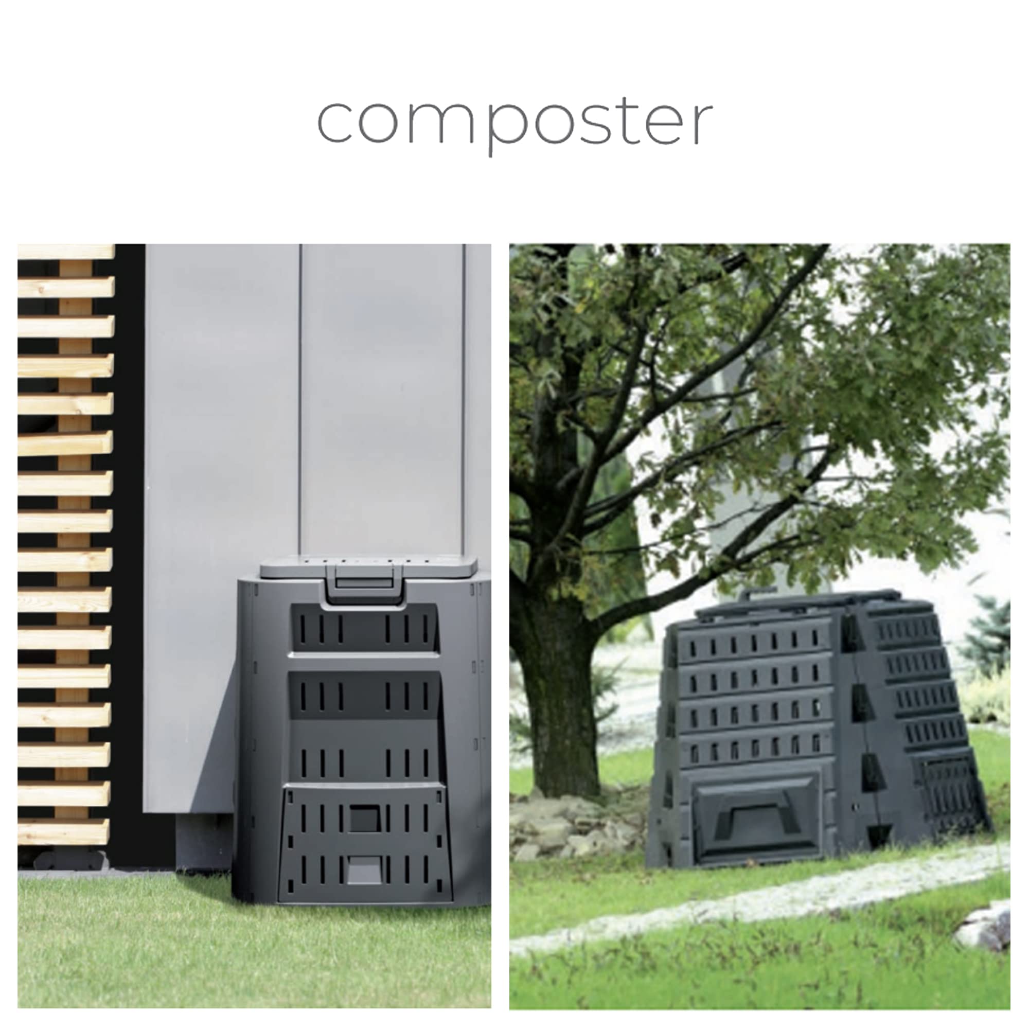 Prosper Plast IKLM1200C-S411 198 x 71,9 x 82,6 cm Módulo "Compogreen" Composter - Negro (3 módulos = 67 piezas)