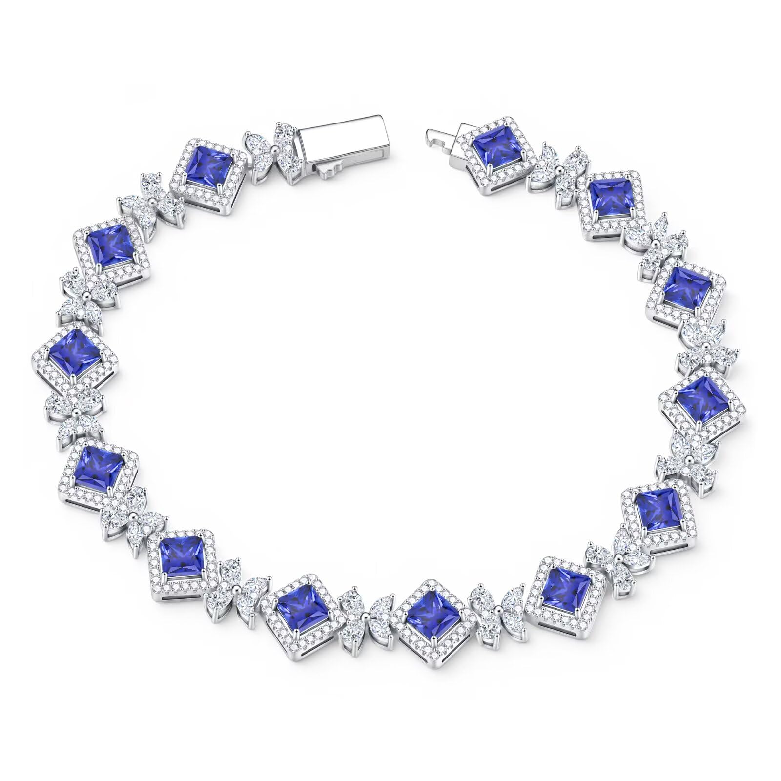 Iefil Valentines Day Gifts for Her - 925 Sterling Silver Birthstone Tennis Bracelet, Anniversary Birthday Gifts, Birthstone Jewelry for Women Wife Mom